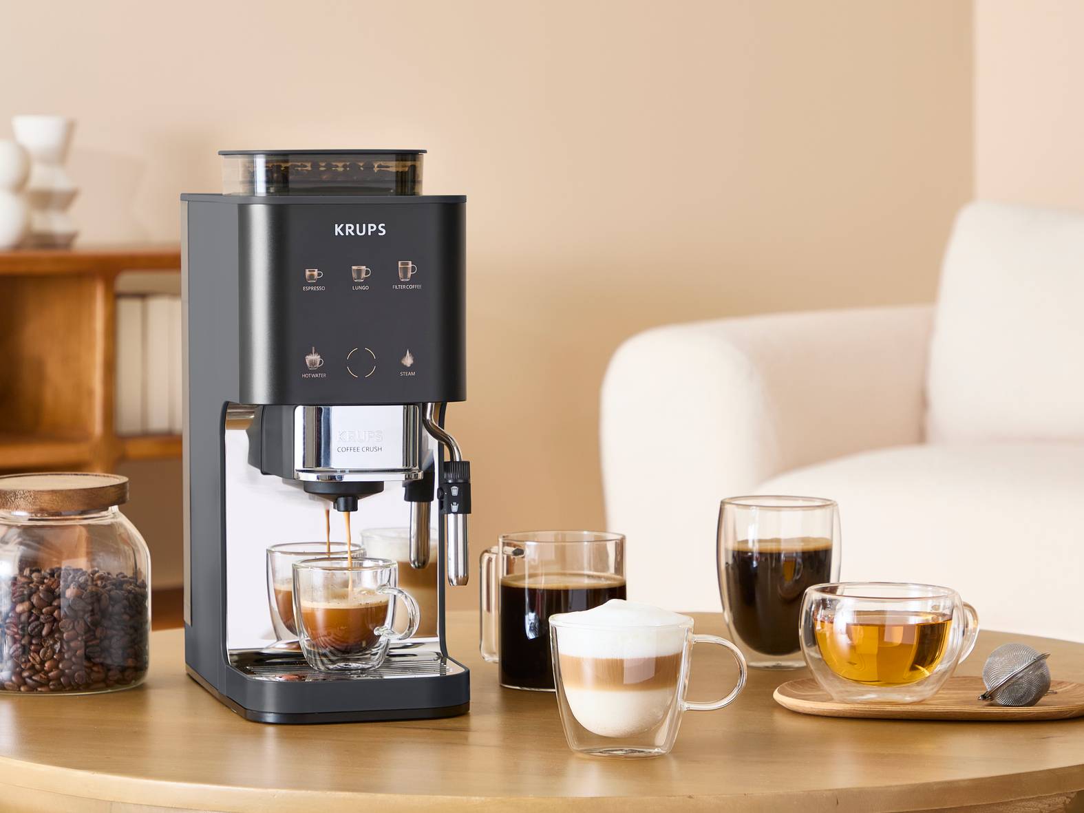 toaster kaffeemaschine wasserkocher set Klarstein Velaire Frühstücksset 800W Schwarz Auswahl Variante:Schwarz: 100 X 60 Cm
