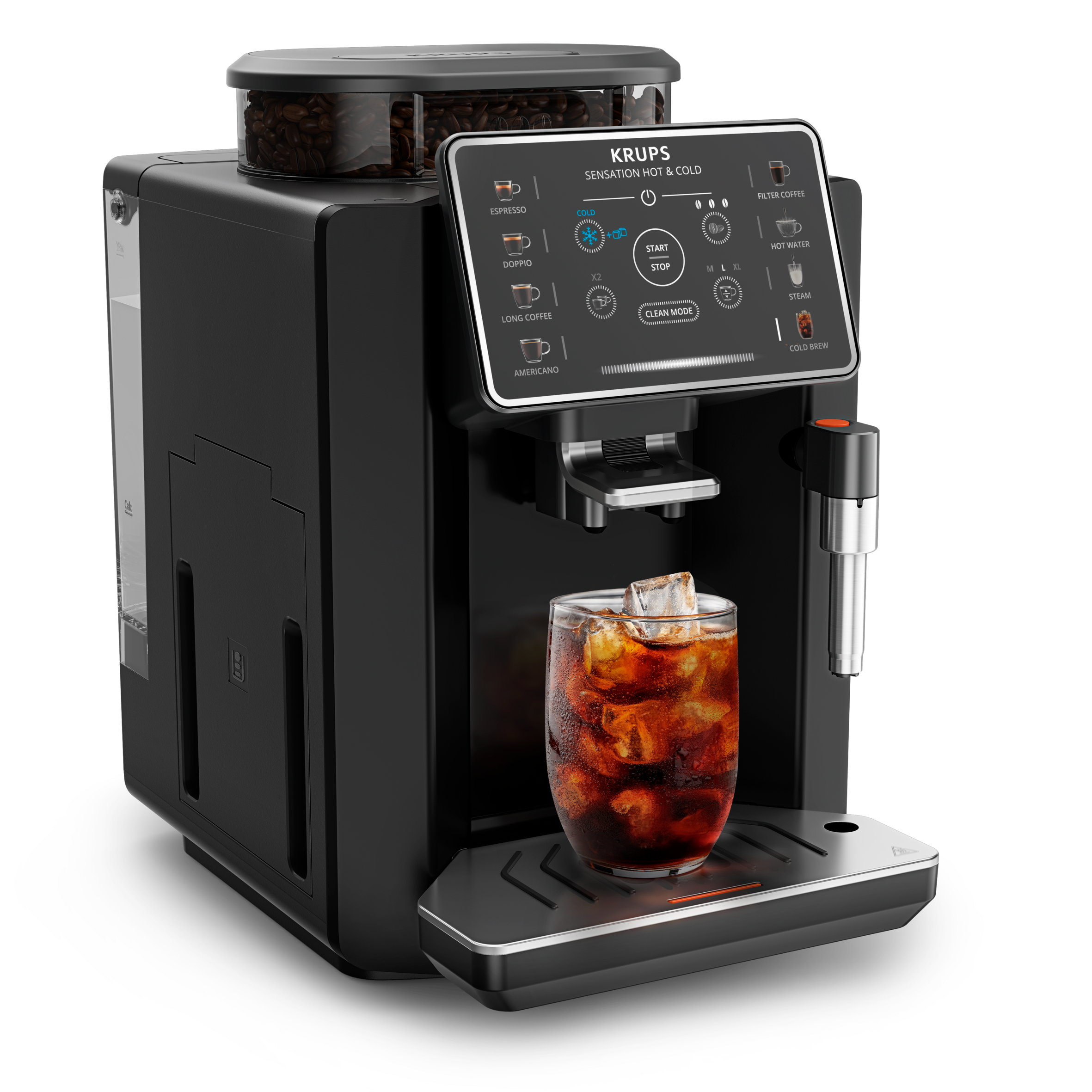 Sensation Hot & Cold, Kaffeevollautomat, 12 Rezepte, Cold Brew