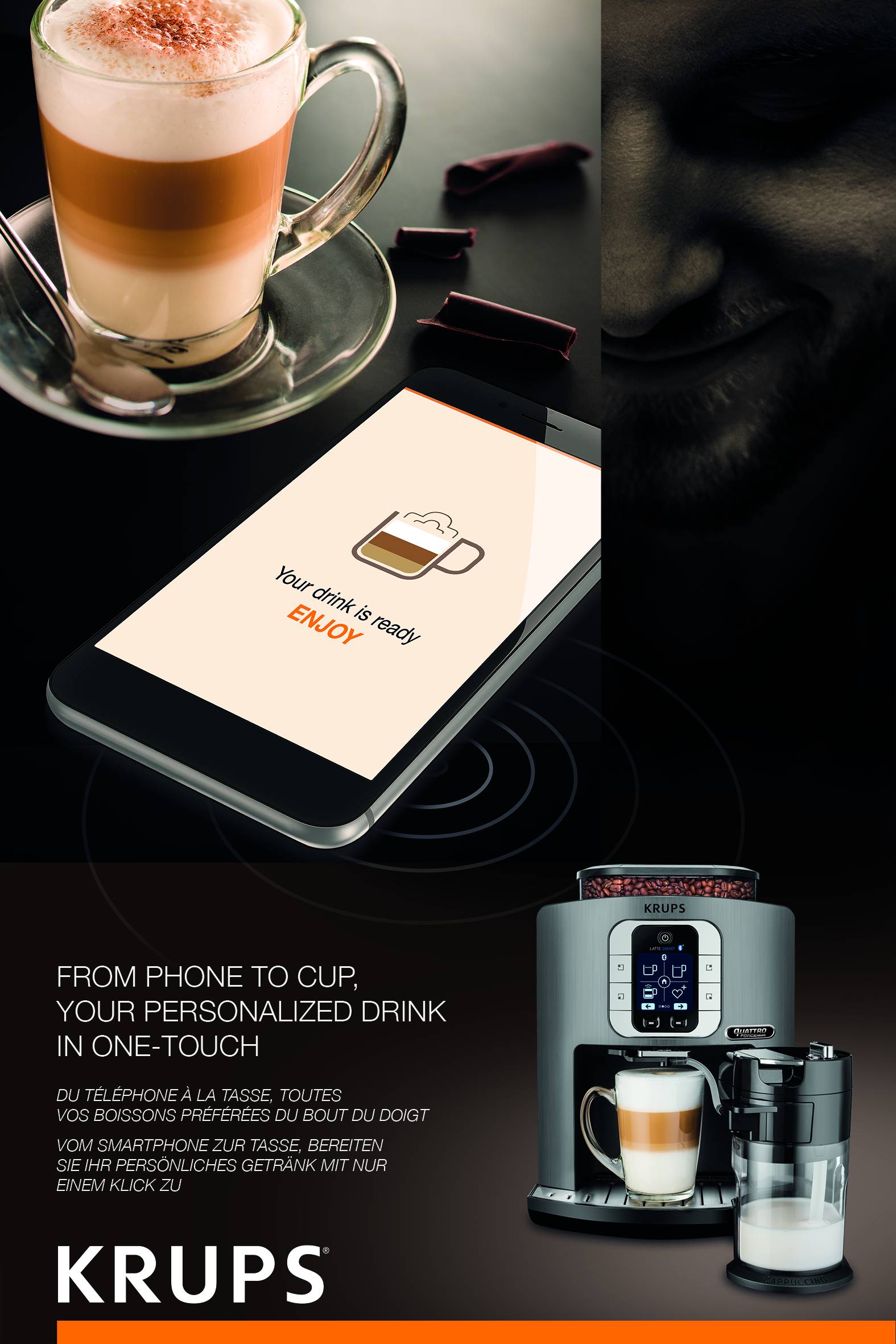 One-Touch-Cappuccino-System Latte Smart Silver