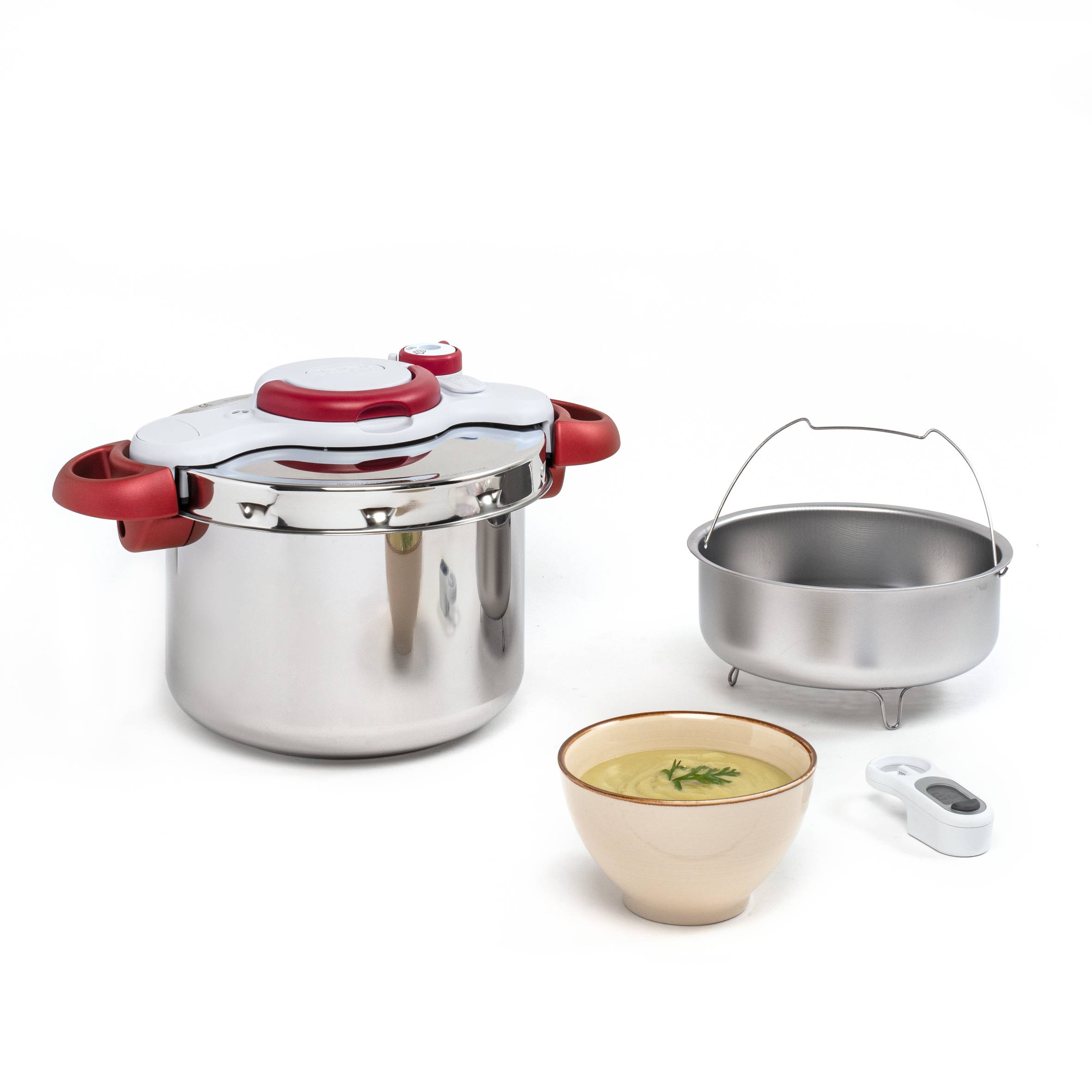 Clipso Minut' Perfect Schnellkochtopf 6L mit Garkorb und Timer, P46207
