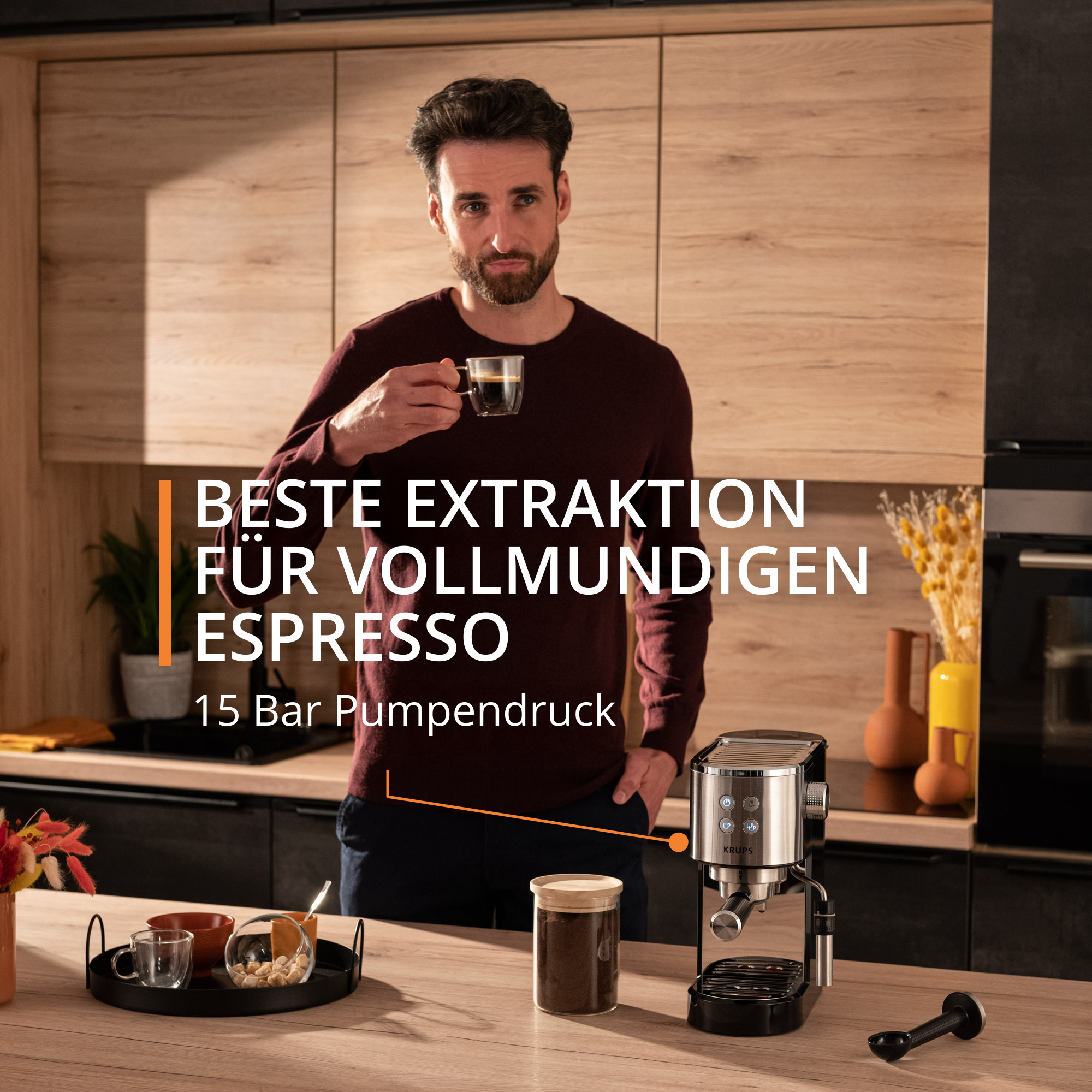 Virtuoso+ Siebträgermaschine XP444C | Siebträgermaschinen | Krups