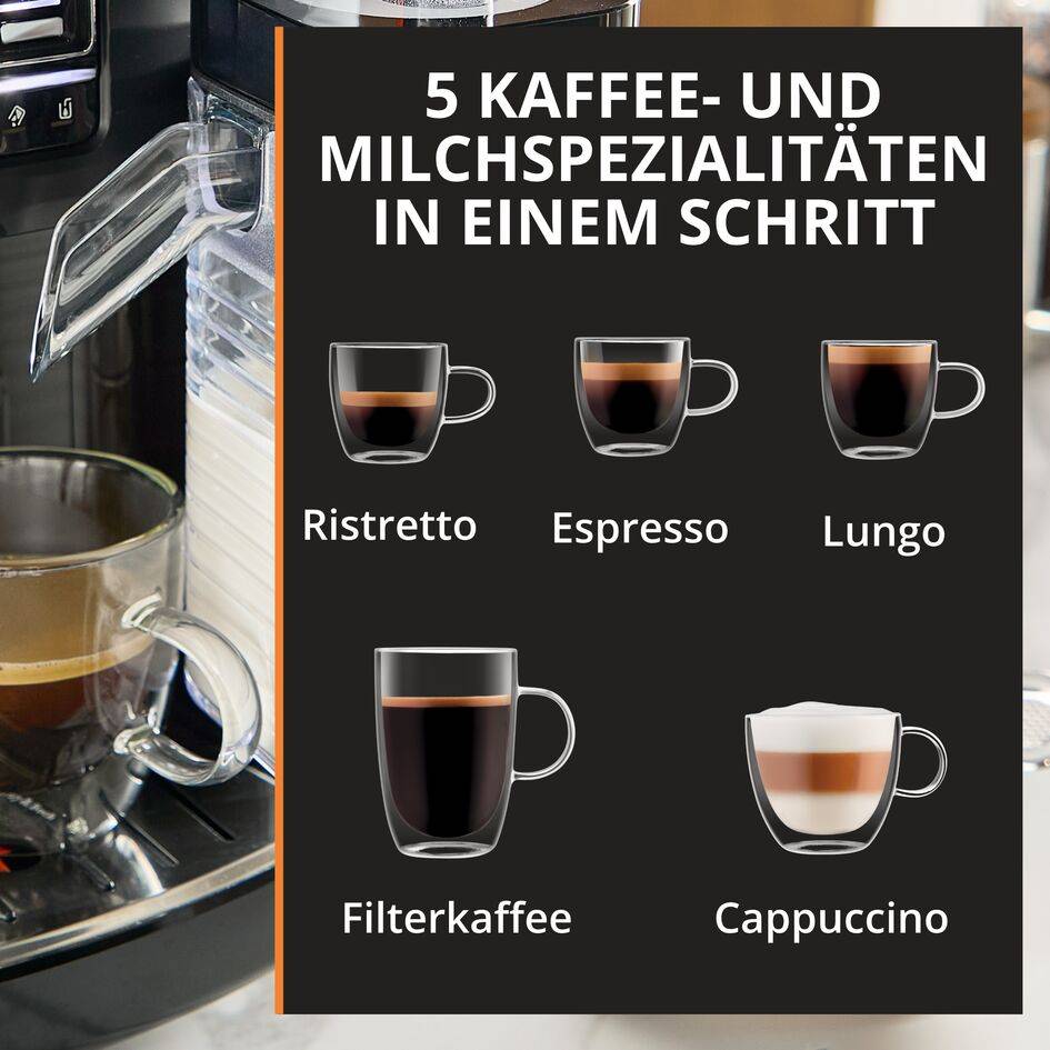 Intensity Milk, Kaffeevollautomat, 5 Getränke