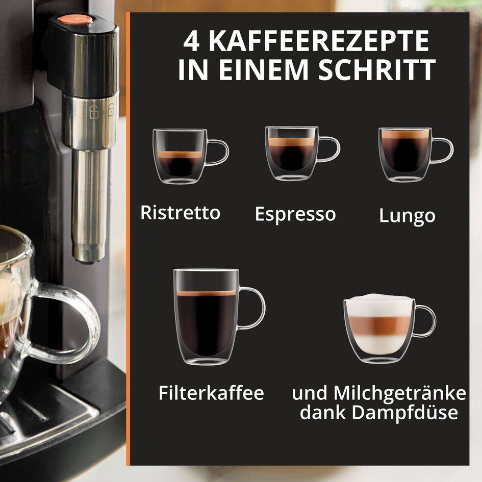 Harmony, vollautomatische Espressomaschine, 4 Getränke