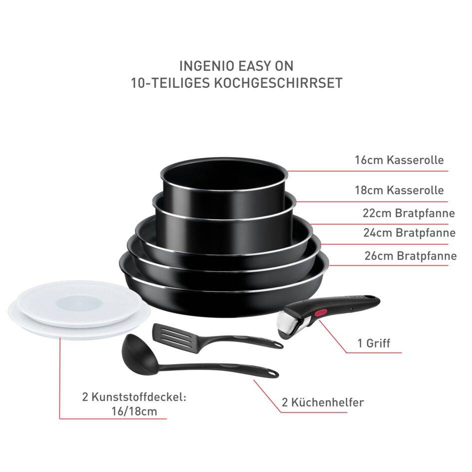 Ingenio Easy On 10-teiliges Kochgeschirr-Set