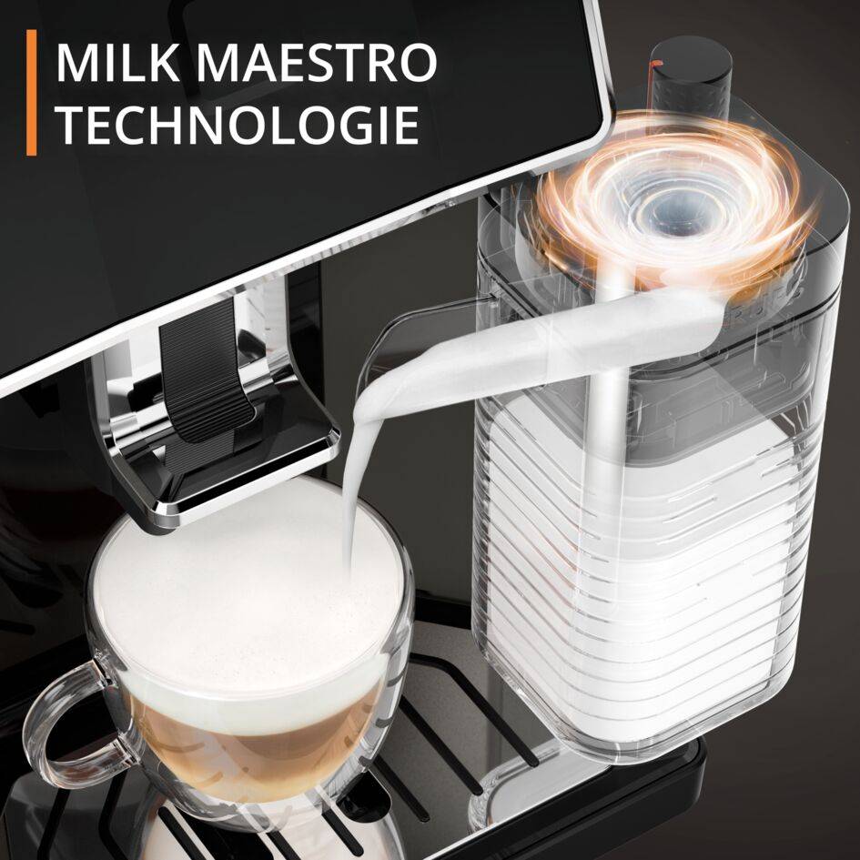Sensation Milk, Kaffeevollautomat, 6 Kaffee- und Milchgetränke, Milk Maestro Technologie, Silber