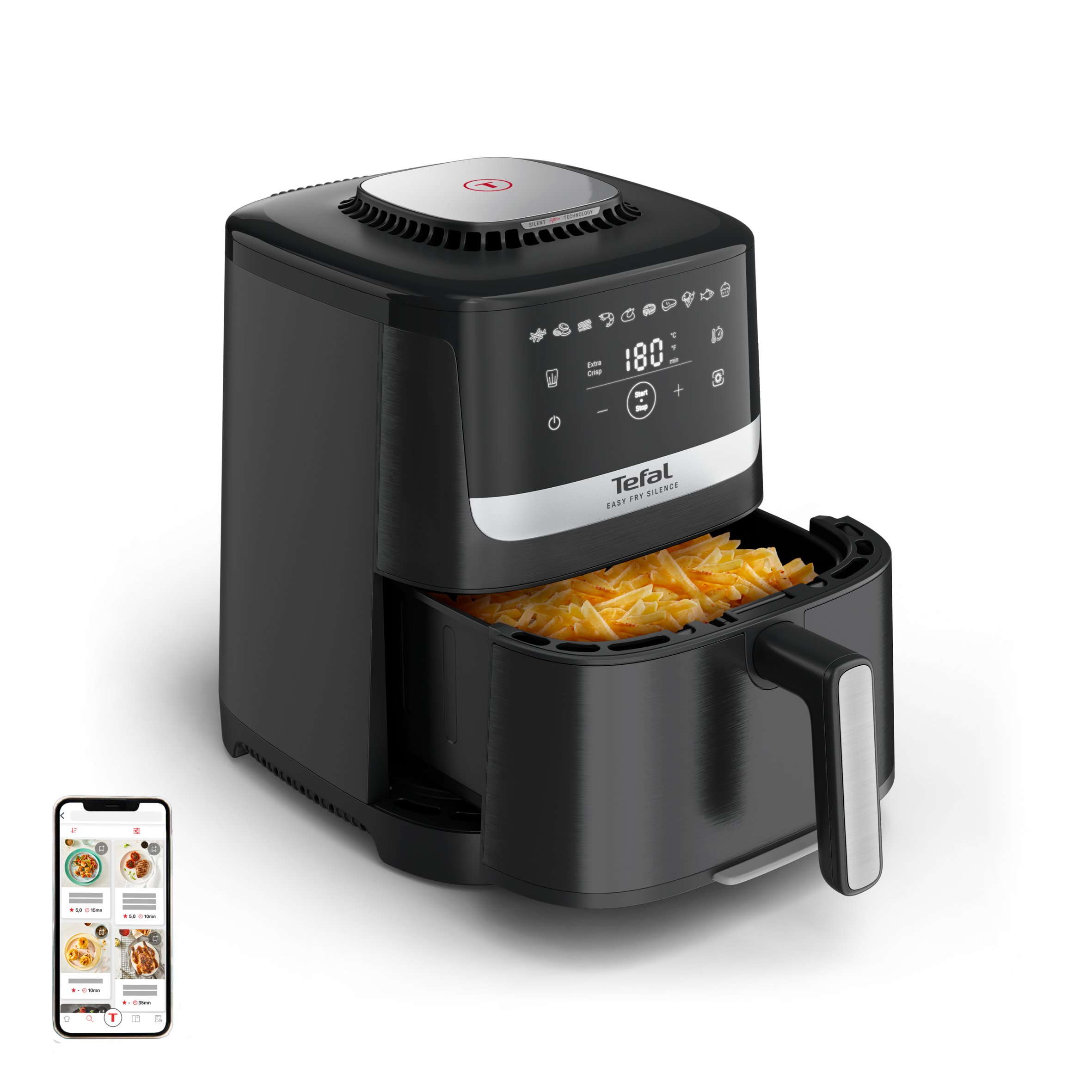 Easy Fry Silence, Heißluftfritteuse, EY5528