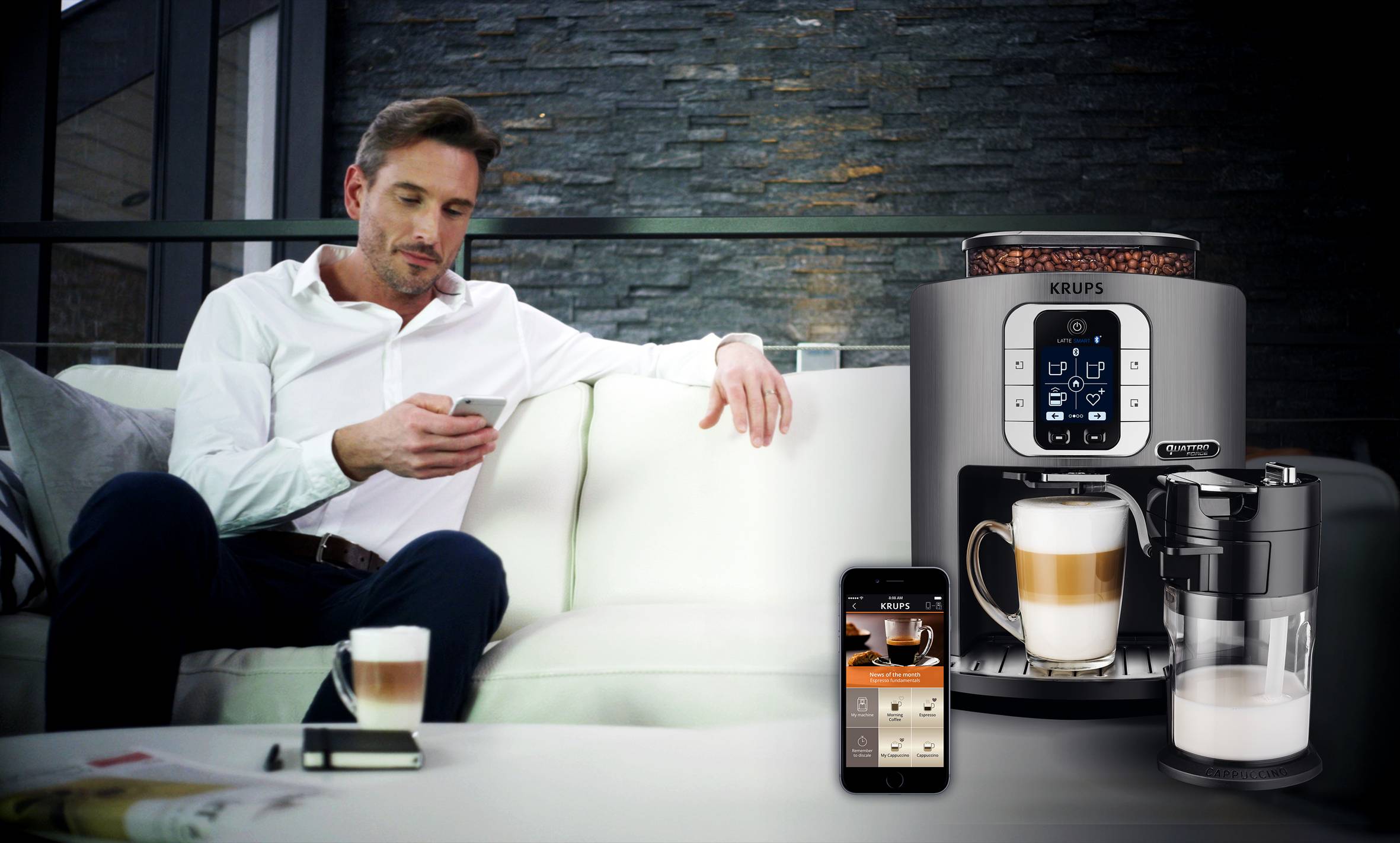 One-Touch-Cappuccino-System Latte Smart Silver