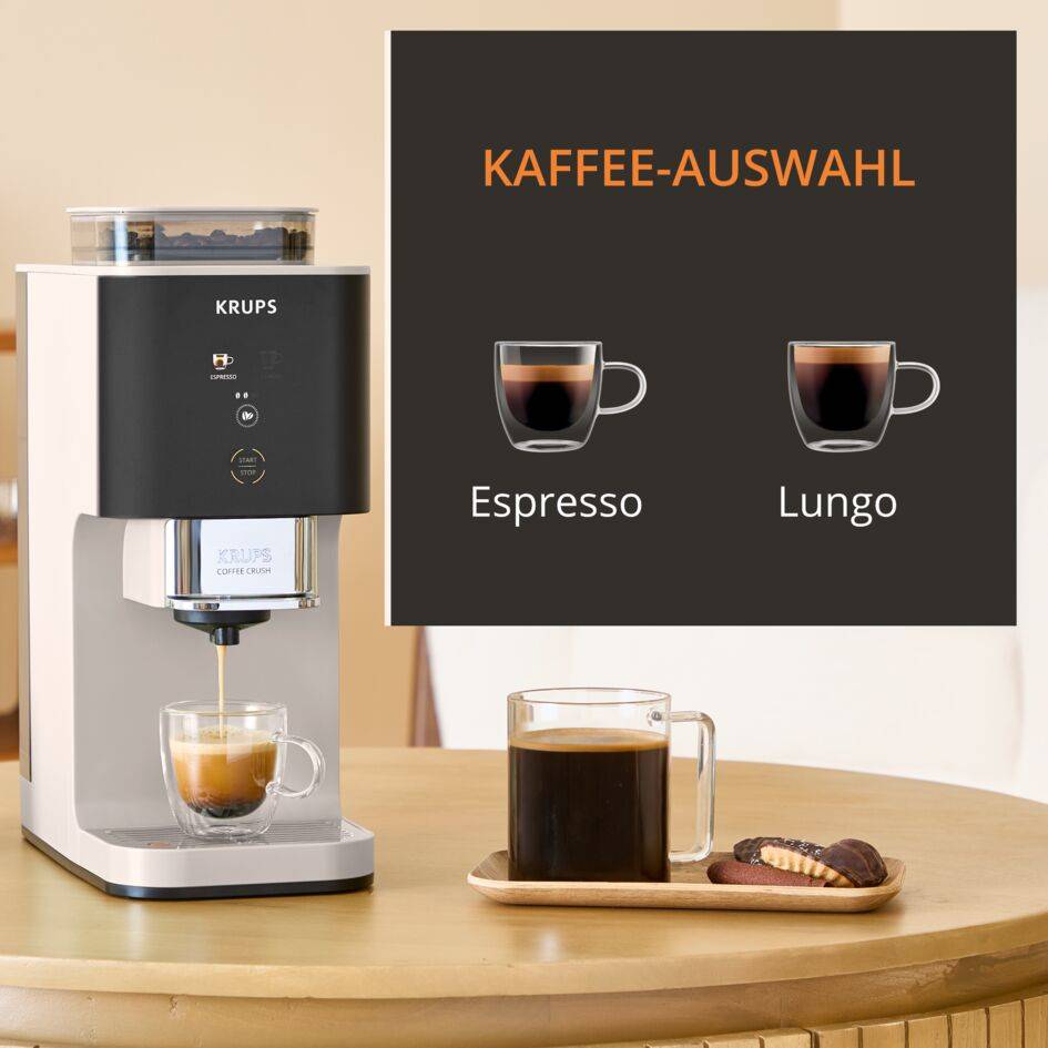 Coffee Crush, Espresso-Kaffeevollautomat, kompaktes Design
