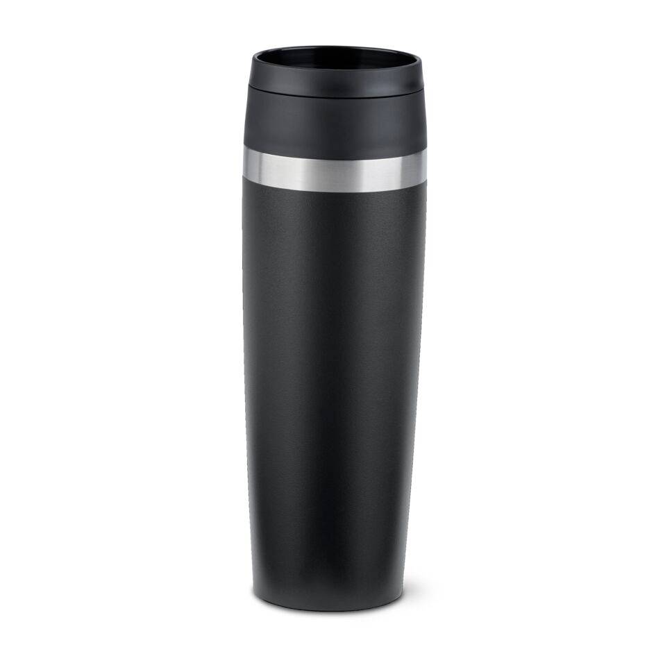 Travel Mug Isolierbecher 0,5 l, mit Pulverbeschichtung, schwarz, N20235