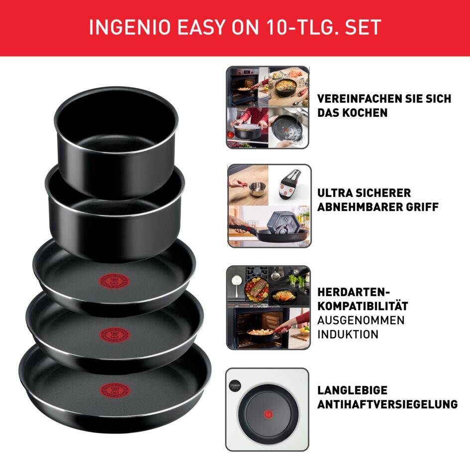 Ingenio Easy On 10-teiliges Kochgeschirr-Set
