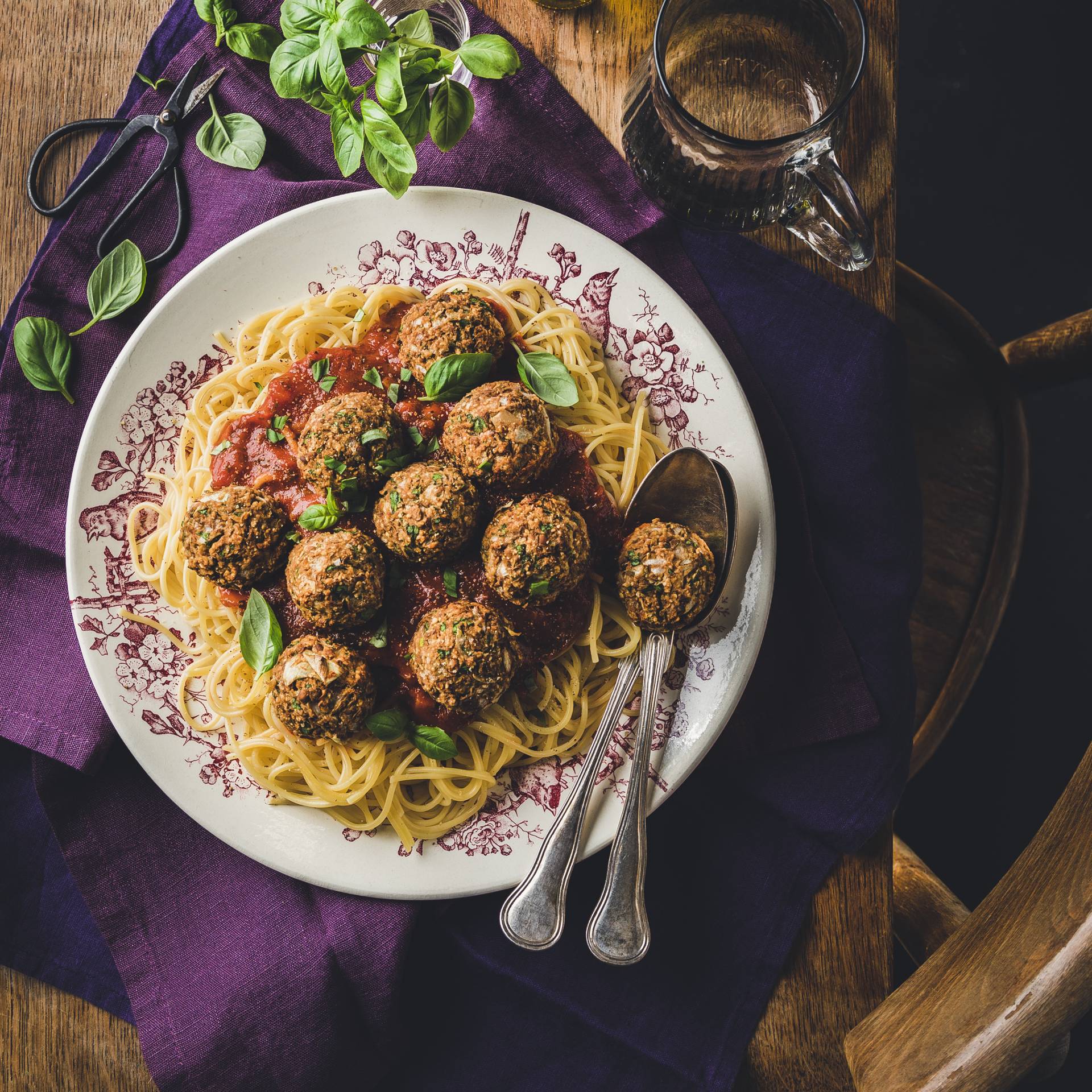 Italienische Linsenfleischbällchen mit Spaghetti - Rezepte Prep & Cook | Krups