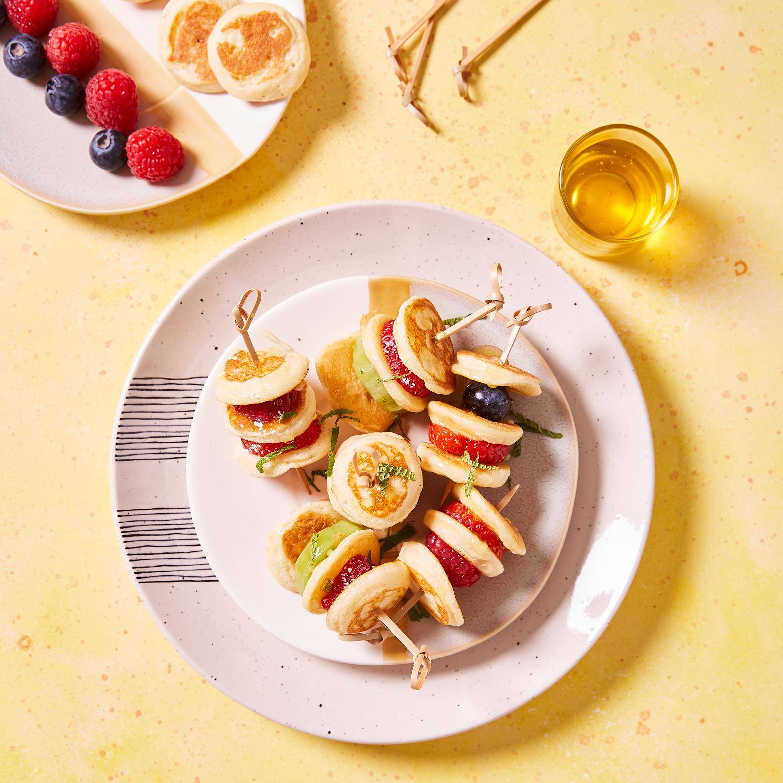 Mini-Pfannkuchen und Obstspieße - Rezepte Perfectmix + | Krups