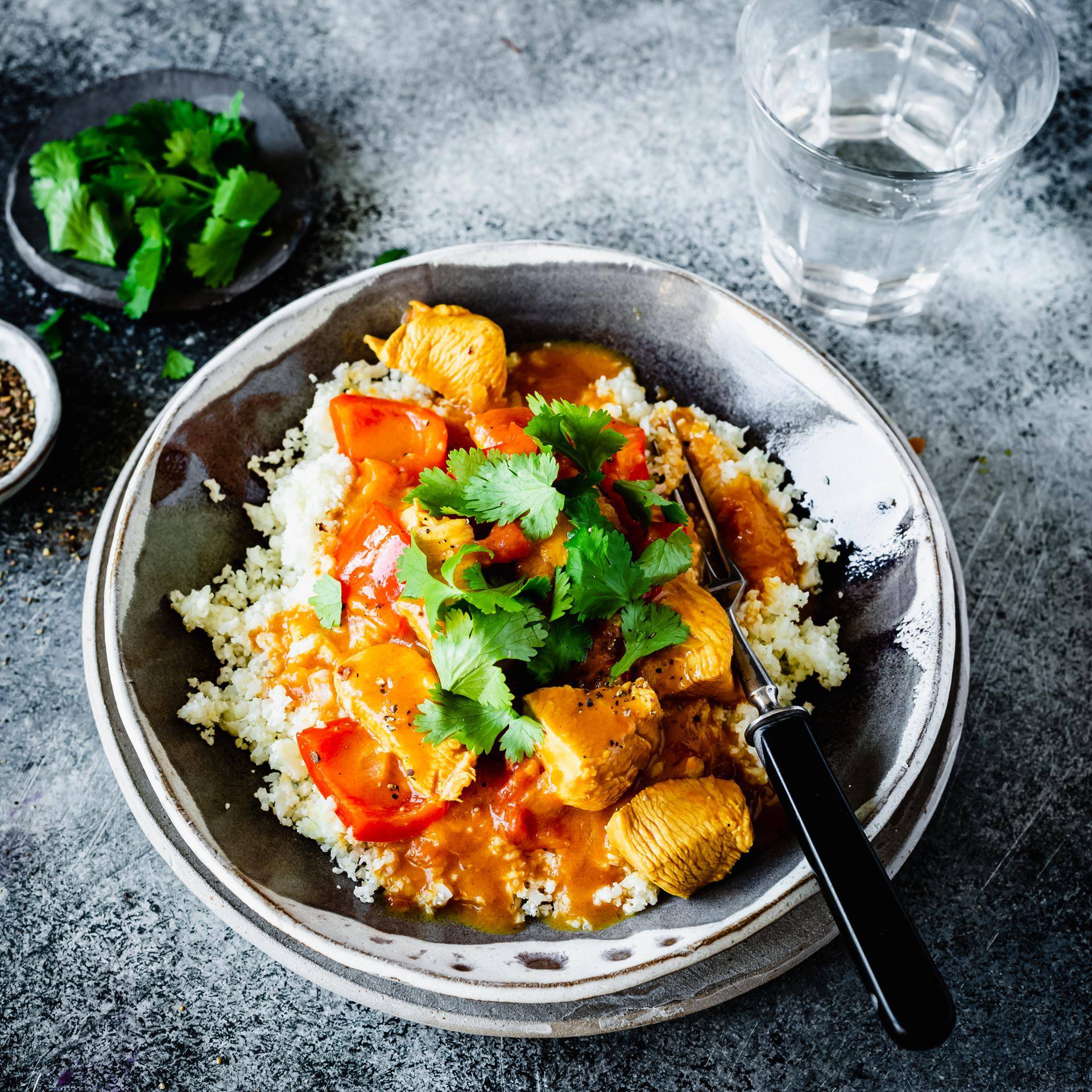 Kokoshähnchen mit Blumenkohlreis - Rezepte Prep & Cook Connect | Krups