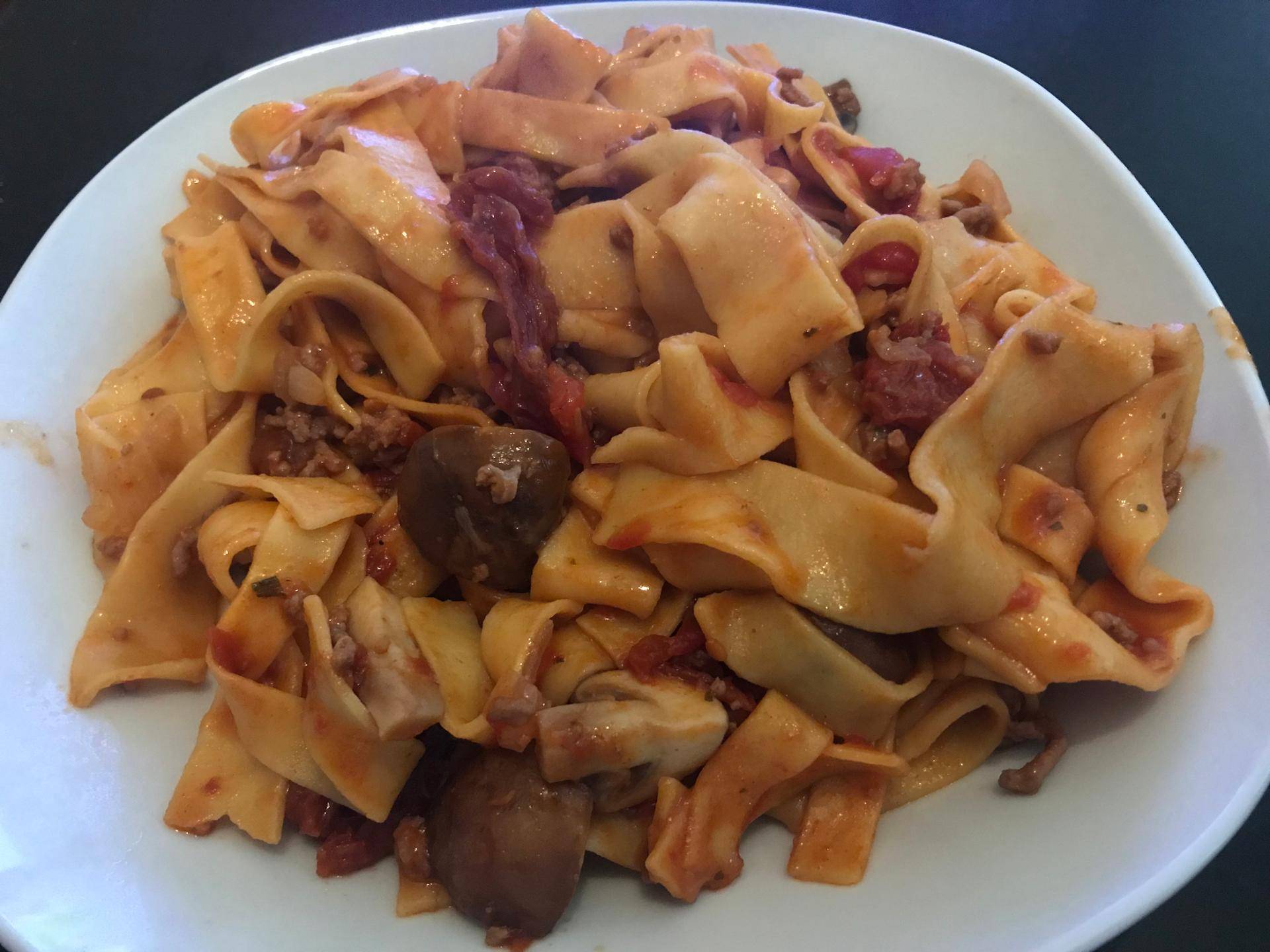 Bandnudeln mit Hackfleisch Pilze und Tomaten - Rezepte Cookeo | Krups