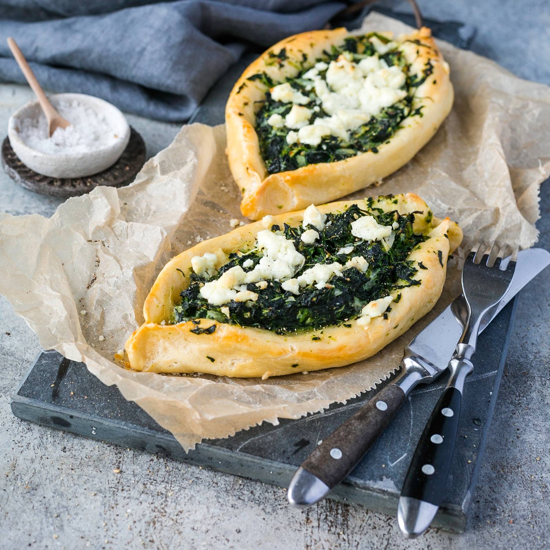 Pide mit Spinat und Feta - Rezepte Prep & Cook | Krups