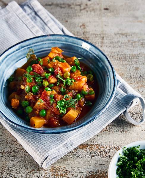 Süsskartoffelcurry mit Knackerbsen (Zuckerschoten) - Rezepte Cookeo | Krups