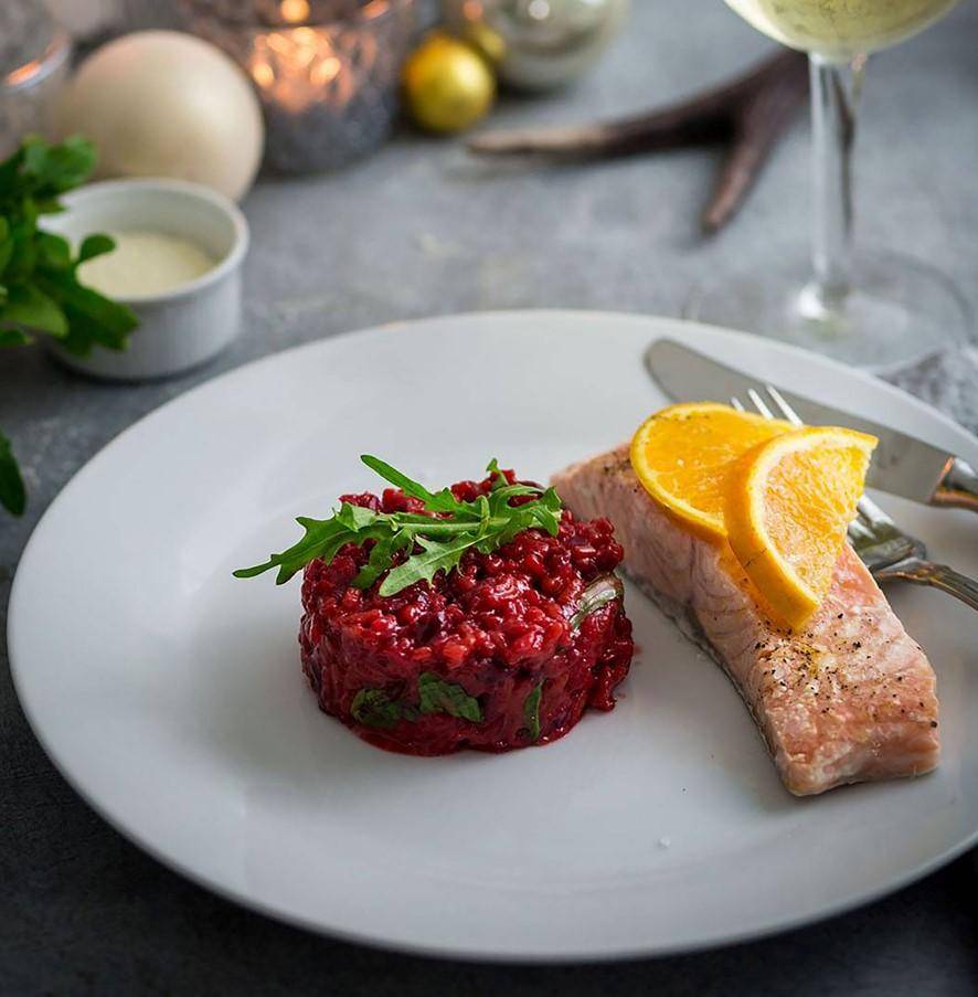 Lachs mit rote Beete Risotto - Rezepte Prep & Cook | Krups