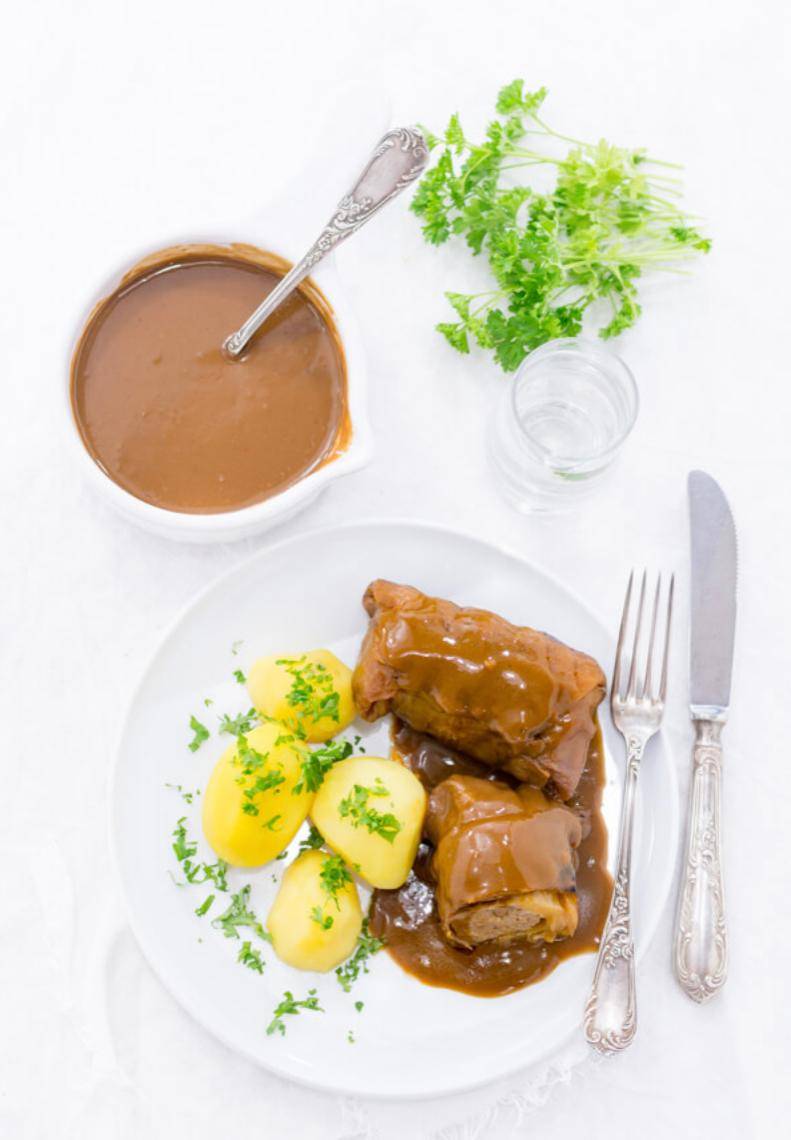 Kohlroulade in pikanter dunkler Rotweinsauce - Rezepte Cookeo | Krups