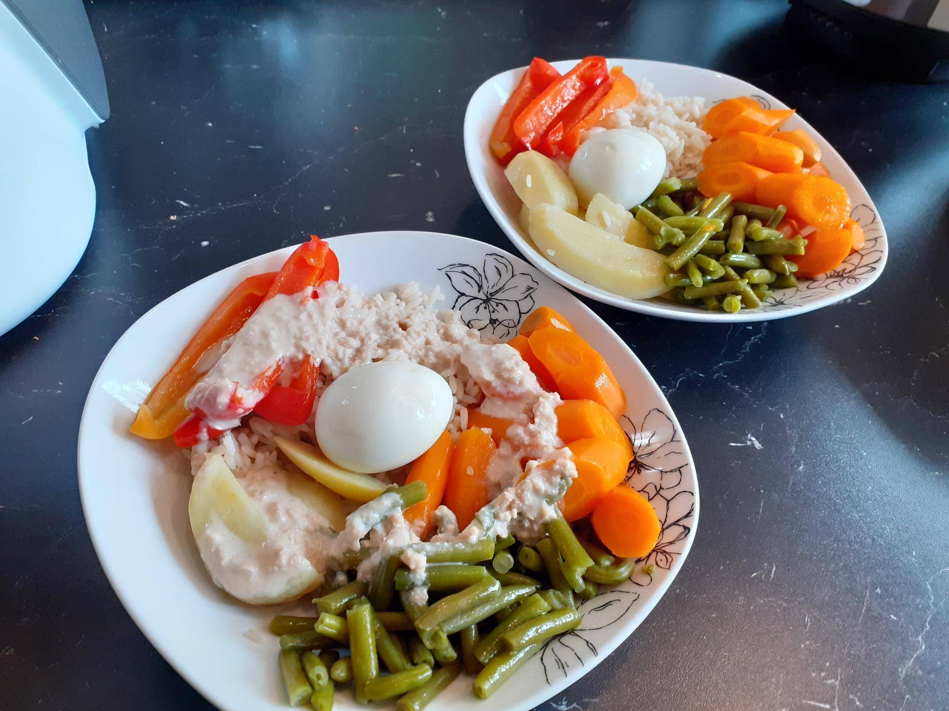 Gemüsebowl mit Erdnuss-Sauce - Rezepte Prep & Cook Connect | Krups