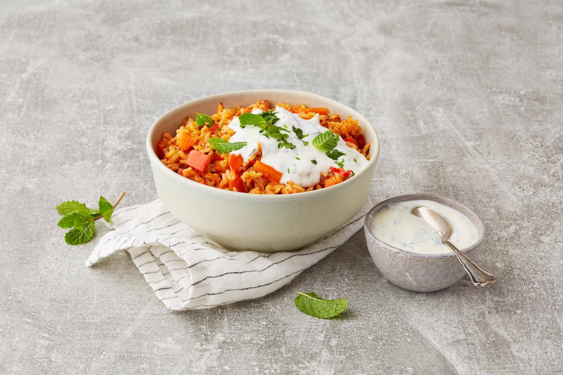 Reis-Bowl mit Minz-Joghurt - Rezepte Cookeo | Krups