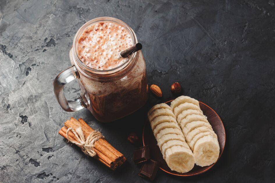 Milchshake mit Haselnussmilch, Banane, Agavensirup und Zimt - Rezepte Perfectmix + | Krups