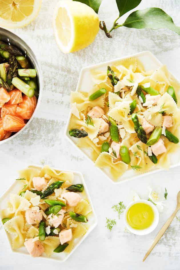 Lachs- und Spargelpasta mit Zitronensauce - Rezepte Perfectmix Cook | Krups