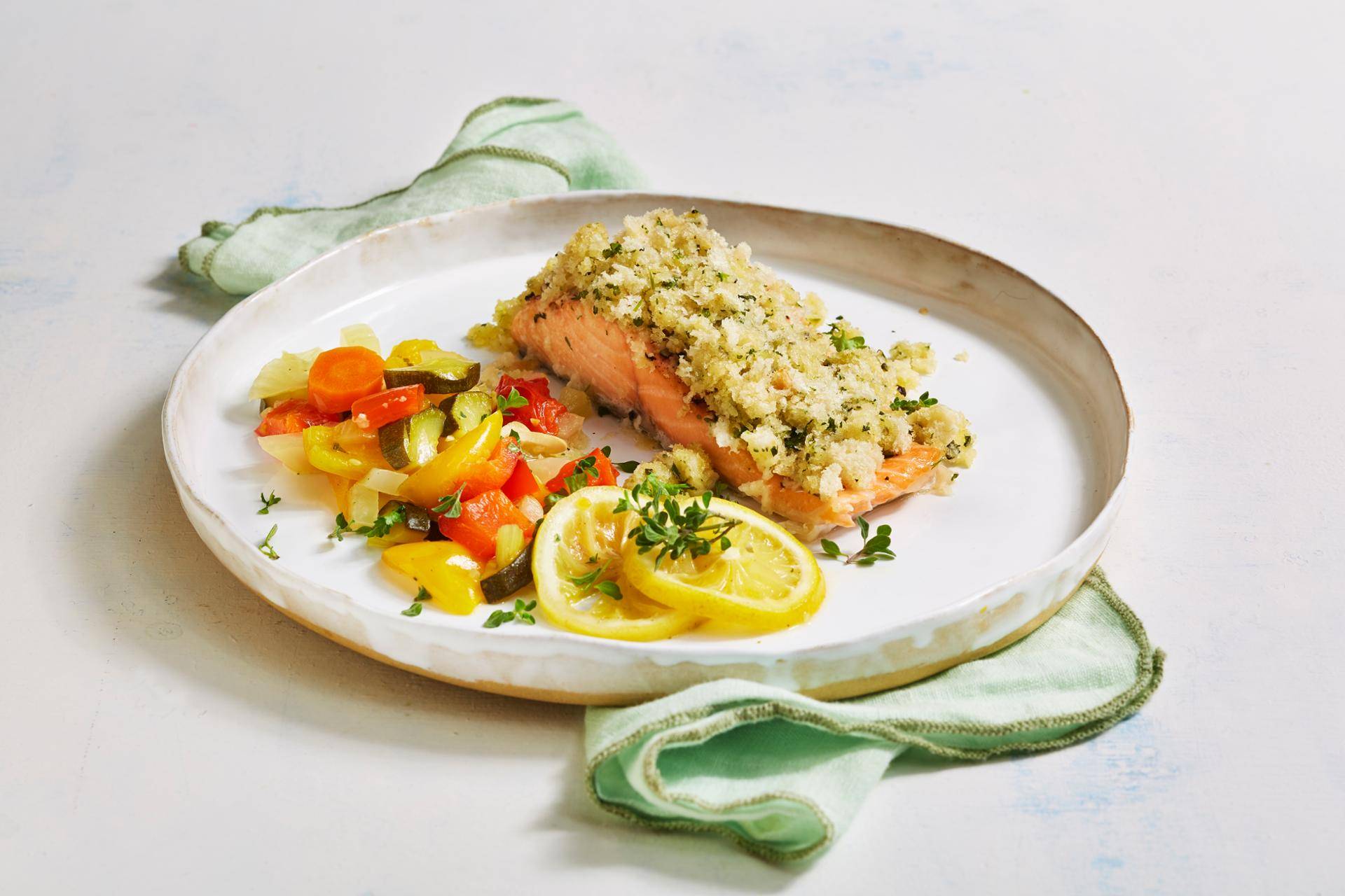 Lachsfilet mit Kräuterpanade - Rezepte Cookeo | Krups