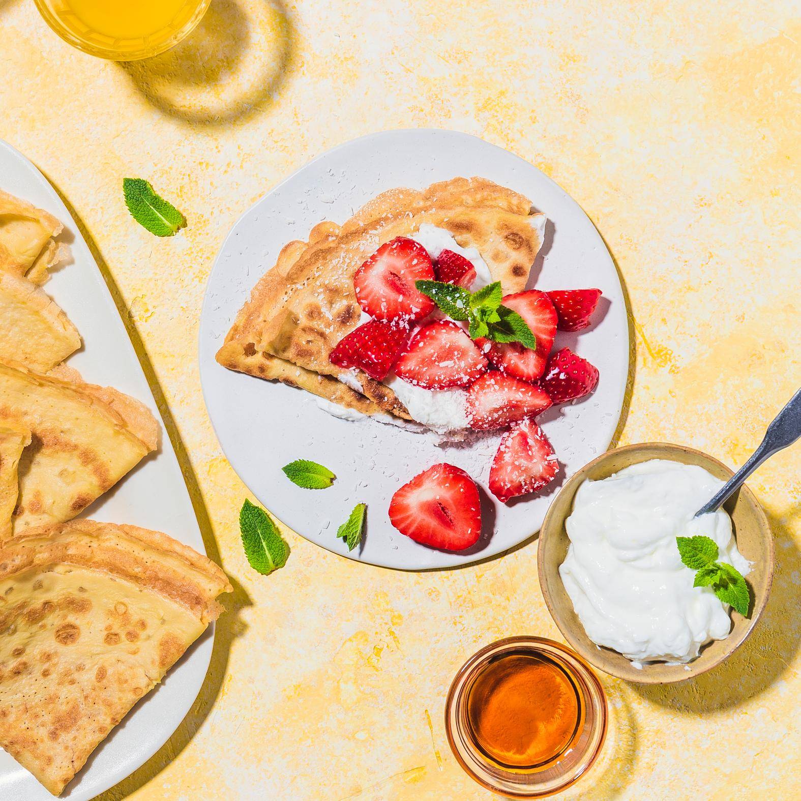 Kokosnuss-Erdbeer-Pfannkuchen - Rezepte Prep & Cook | Krups