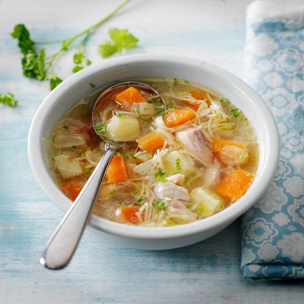 Hühnersuppe mit Gemüse, Kartoffeln und Nudeln - Rezepte Prep & Cook | Krups