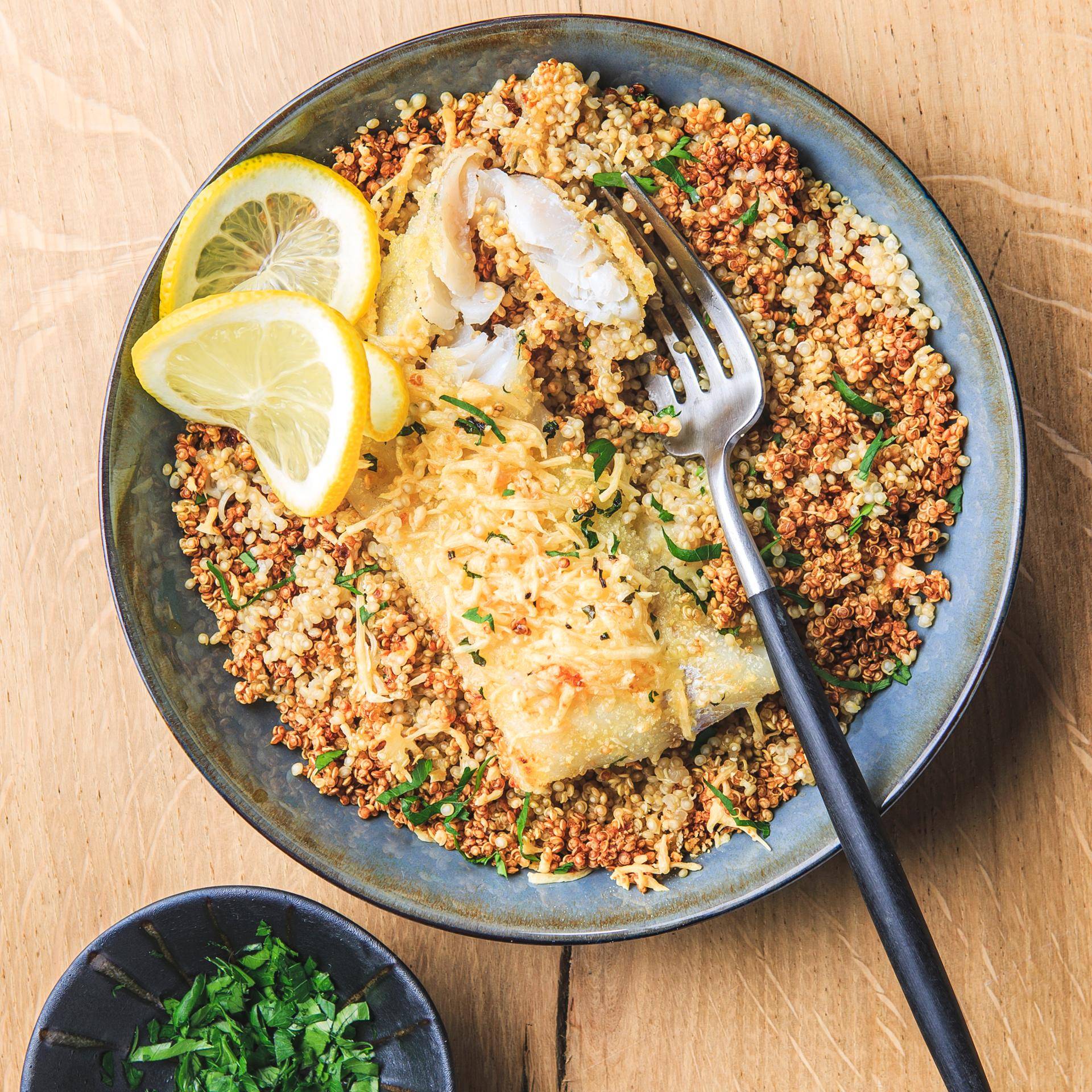Panierter Kabeljau mit Quinoa - Rezepte Cookeo | Krups