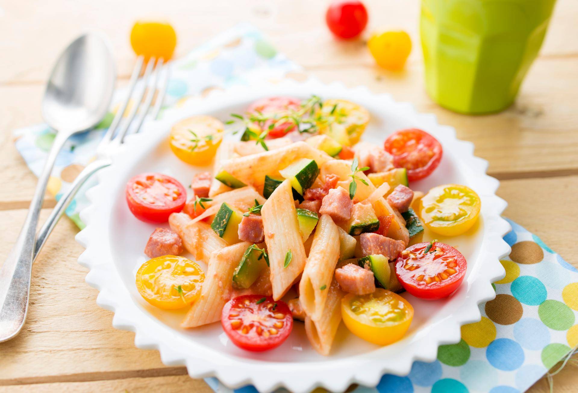 Zucchini-Penne mit Speckwürfeln - Rezepte Cookeo | Krups