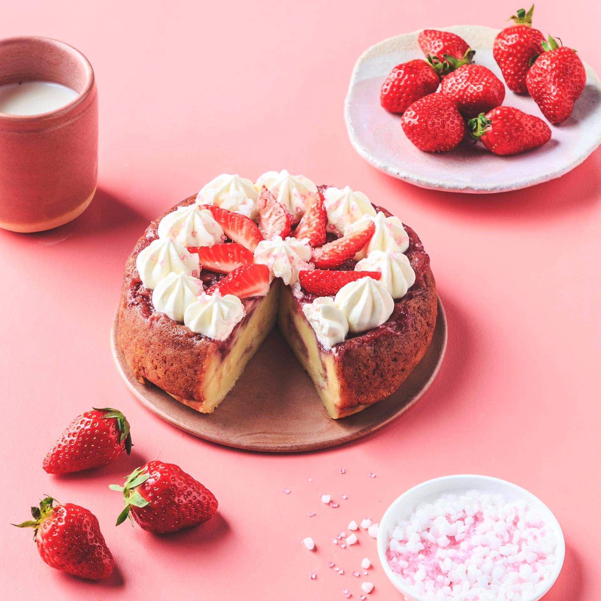 Umgedrehter Erdbeerkuchen - Rezepte Cookeo | Krups