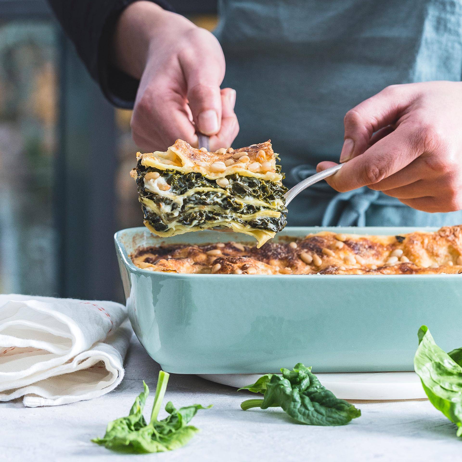 Spinat und Béchamel Lasagne mit Comté - Rezepte Prep & Cook | Krups
