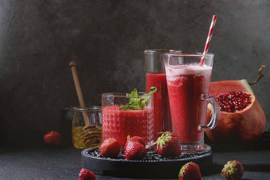 Anti-Aging-Smoothie mit Erdbeeren und Granatäpfeln - Rezepte Perfectmix + | Krups