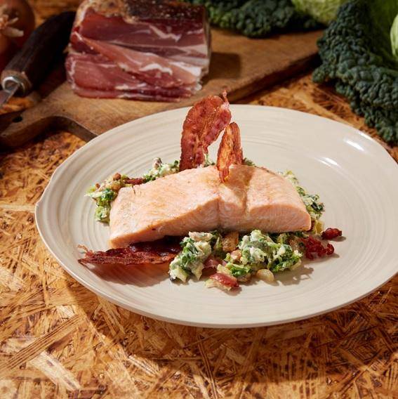 Blitz Wirsing mit Lachs und Speck - Rezepte Prep & Cook | Krups