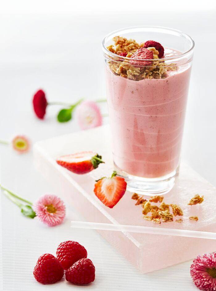 Smoothe mit roten Beeren, Joghurt und Müsli - Rezepte Perfectmix + | Krups