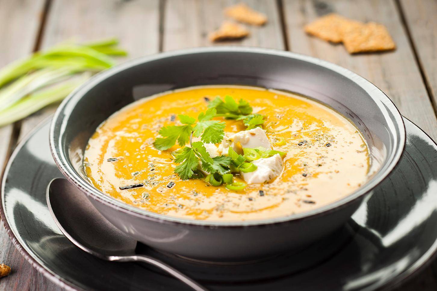 Süßkartoffelsuppe mit Seidentofu - Rezepte Cookeo | Krups
