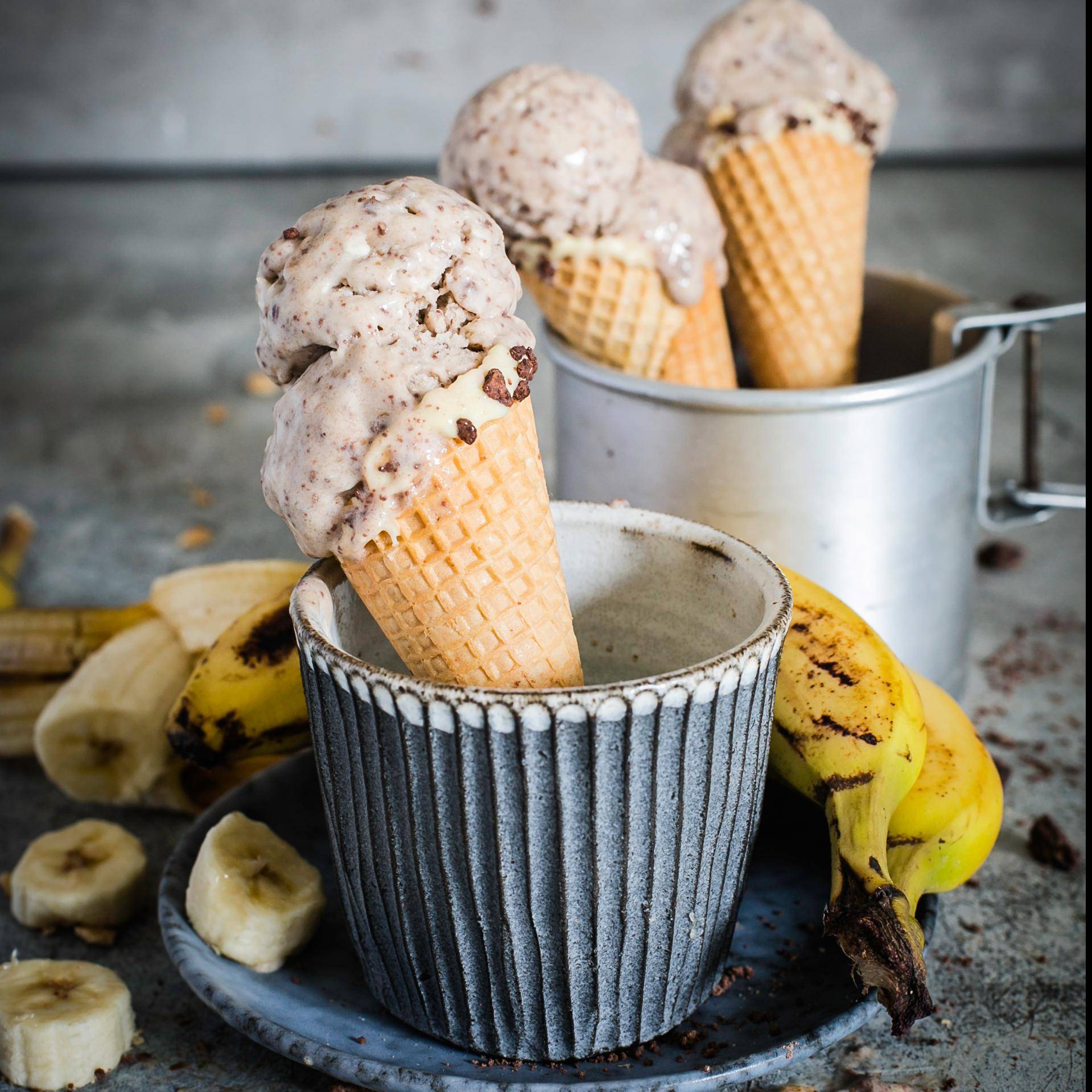 Bananeneis mit Schokoladensplittern - Rezepte Prep & Cook | Krups