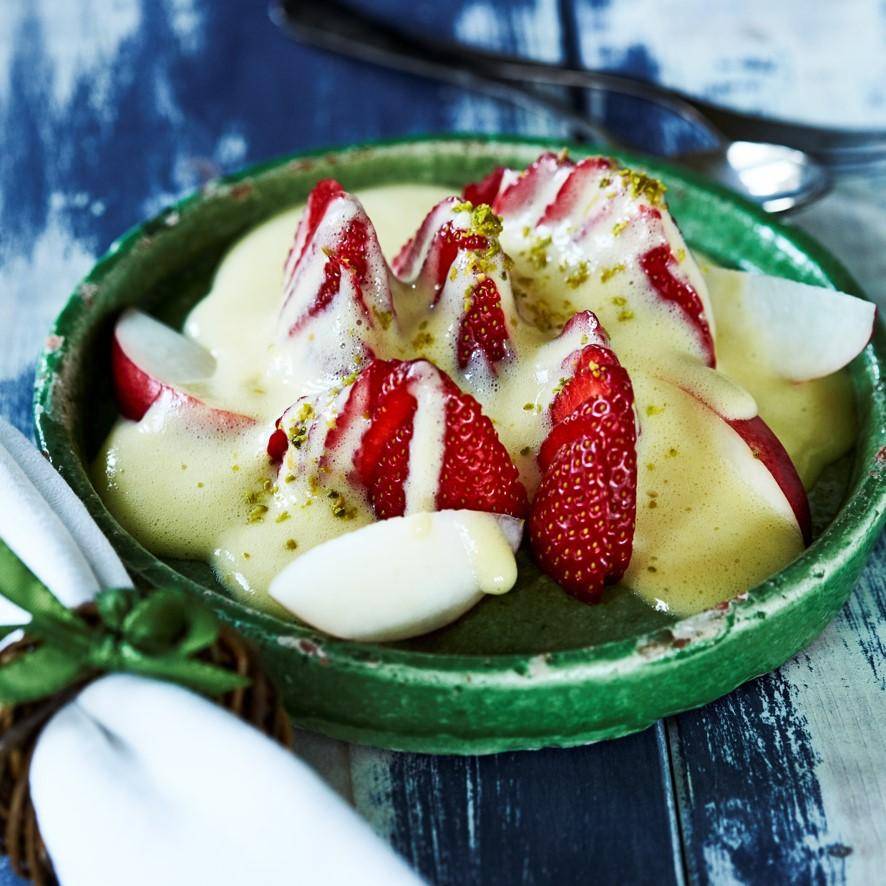 Zabaione mit Erdbeeren und Pfirsich - Rezepte Prep & Cook | Krups
