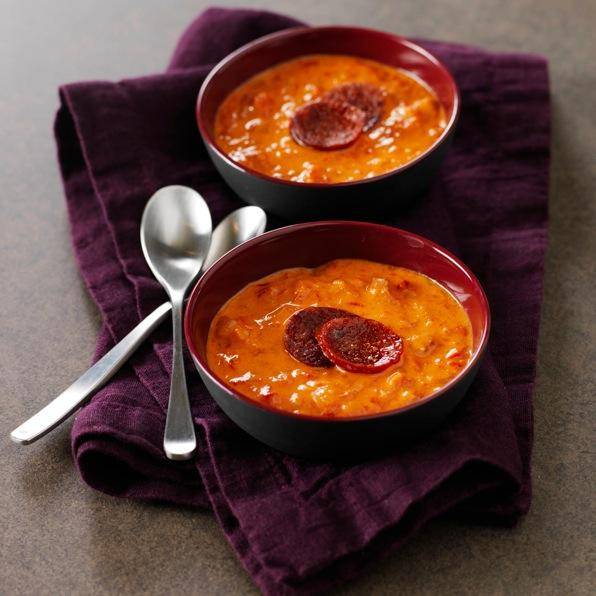 Paprikacremesuppe mit Chorizo - Rezepte Prep & Cook | Krups