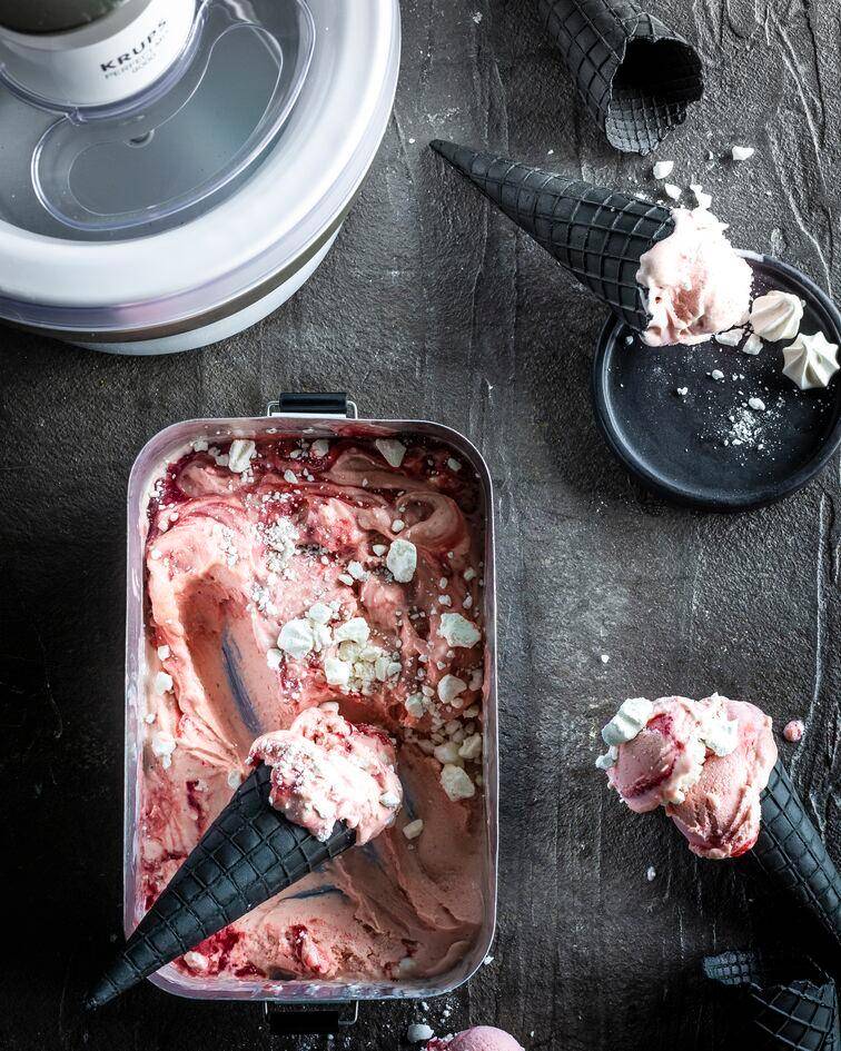 Himbeer-Baiser-Eis - Rezepte undefined | Krups