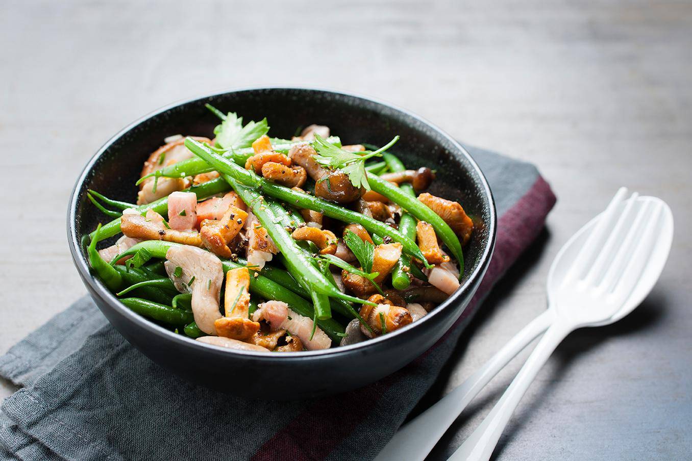 Gebratene Pilze, Bohnen - Rezepte Cookeo | Krups