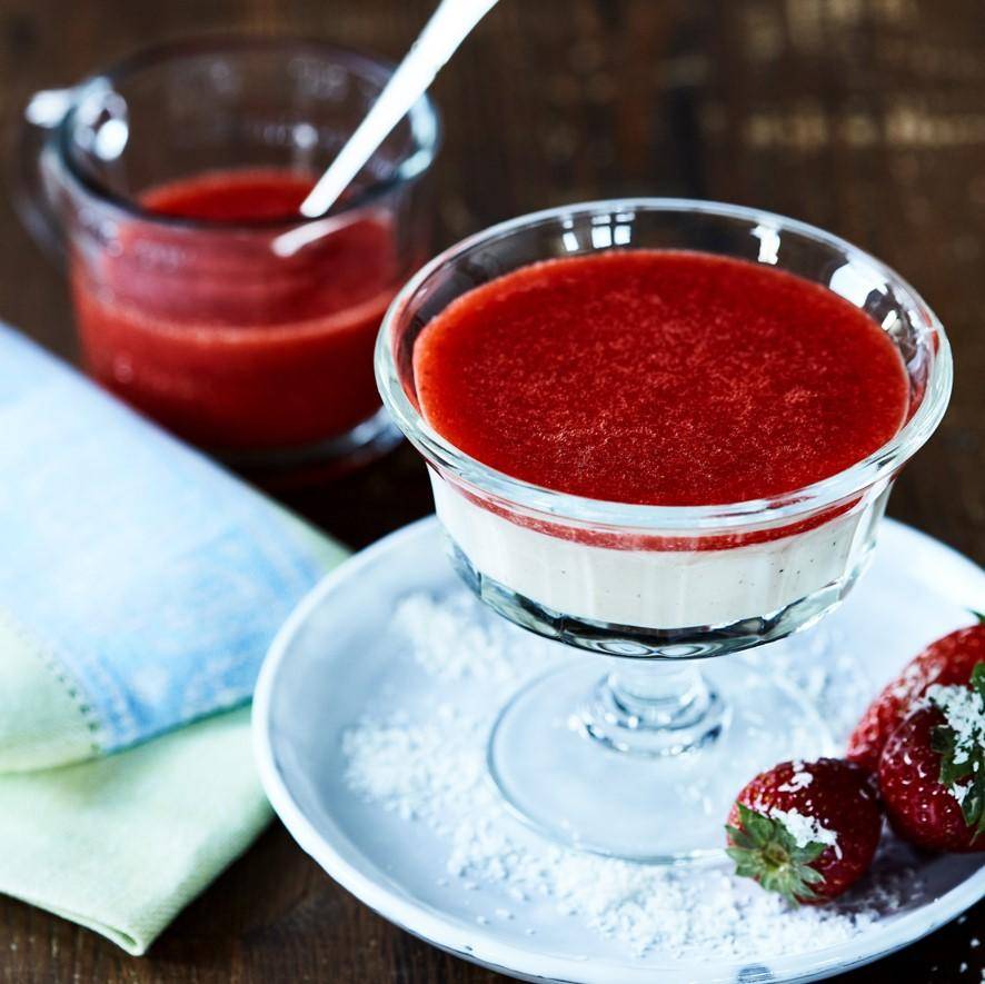 Kokos Panna Cotta mit Erdbeersauce - Rezepte Prep & Cook | Krups