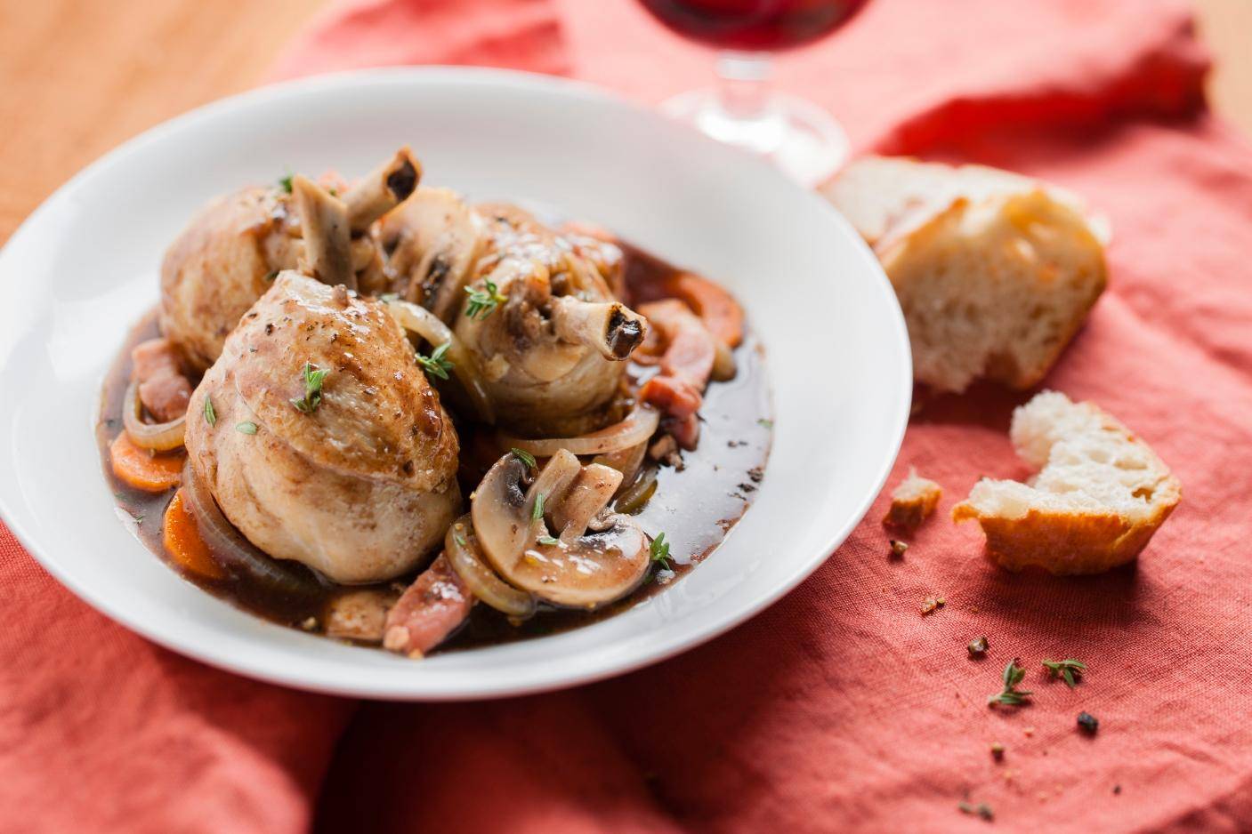 Coq au vin mit Rotwein - Rezepte Cookeo | Krups