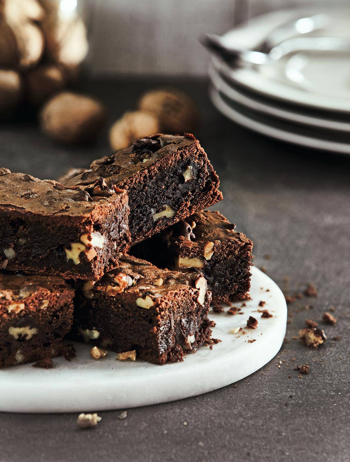 Schokoladen-Pekannuss-Brownies - Rezepte Kitchen Machines Touch/Touch + | Krups