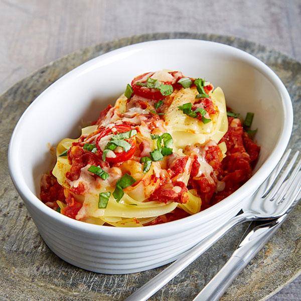 Überbackene Nudelnester mit Linsenbolognese - Rezepte Prep & Cook | Krups