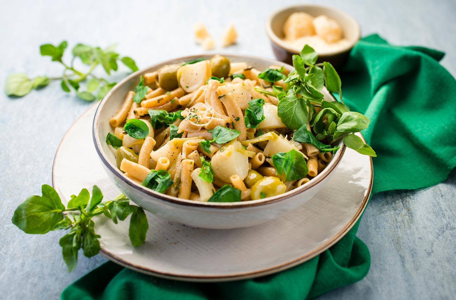 Brunnenkresse-Oliven-Pasta - Rezepte Cookeo | Krups