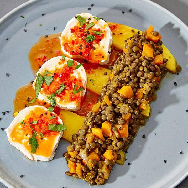 Linsensalat mit Ziegenkäse und Mango - Rezepte Prep & Cook | Krups