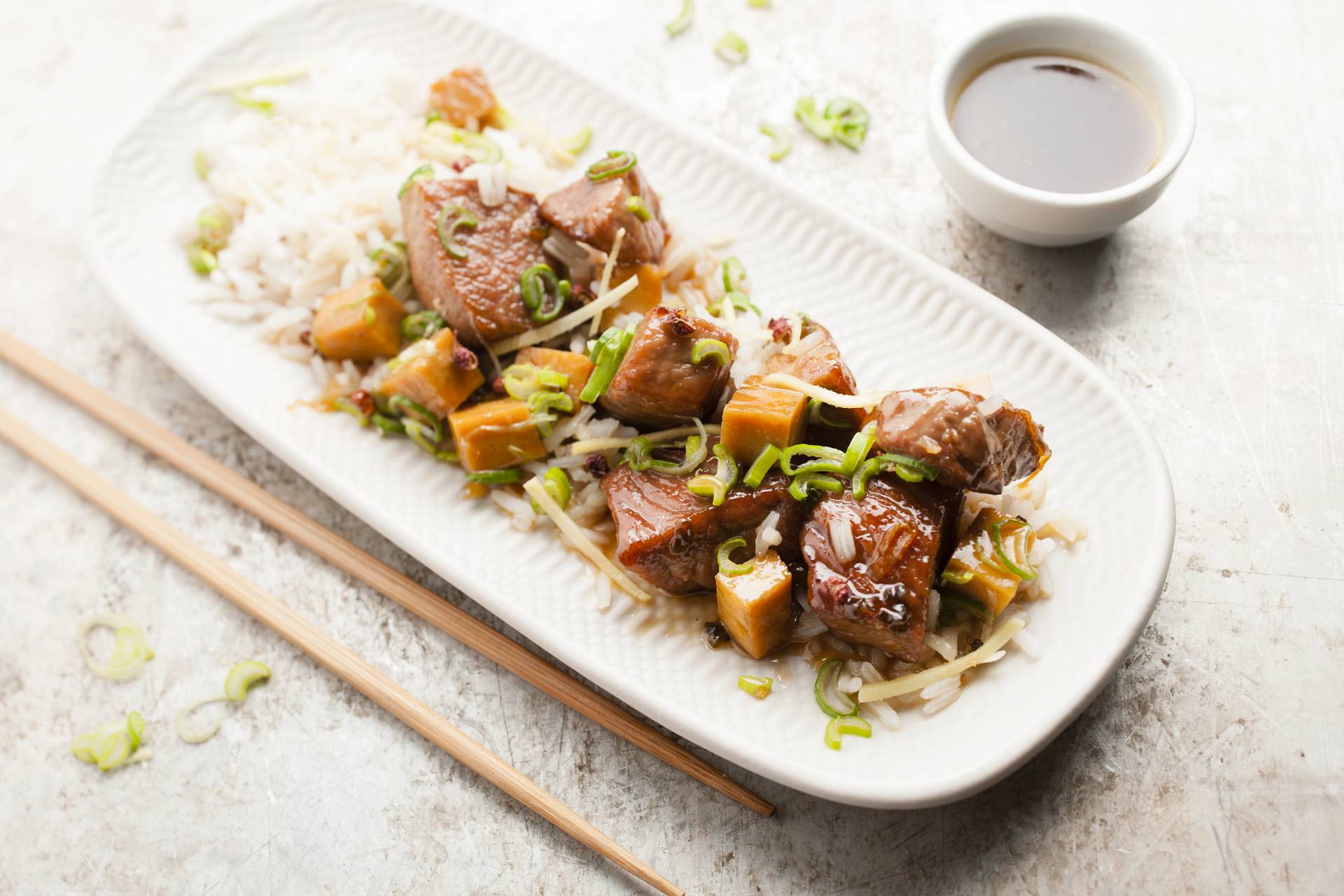 Geschmortes Schweinefleisch mit Tofu - Rezepte Cookeo | Krups