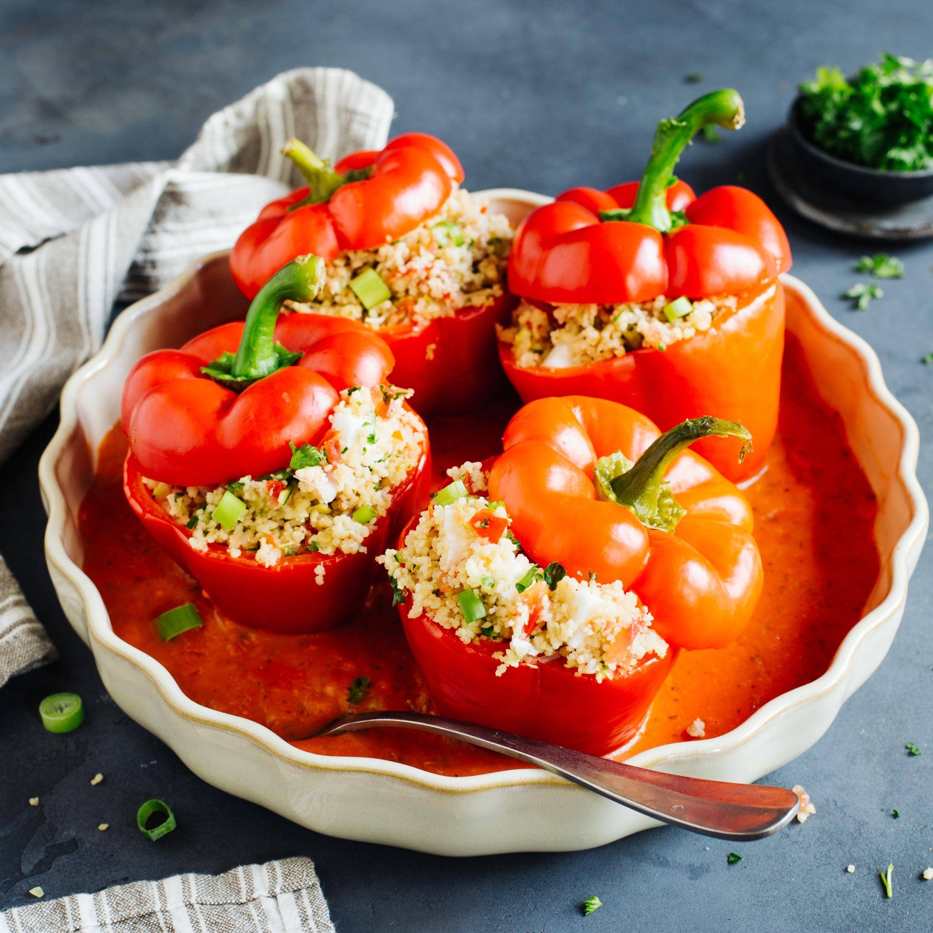 Gefüllte Paprika mit Couscous - Rezepte Prep & Cook | Krups